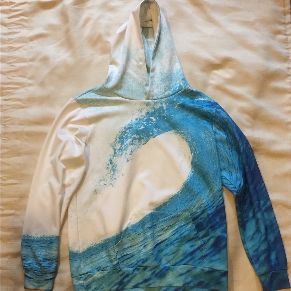 Printed Wave Hoodie